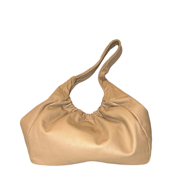 Salvatore Ferragamo - Vintage 1990's Nude Leather Drawstring Purse - Picture 9 of 9